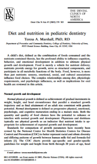 Image of Diet And Nutrition In Pediatric Dentistry