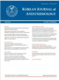 Image of Korean Journal of Anesthesiology