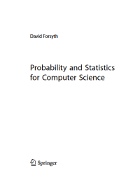 Image of Probability and Statistics for Computer Science